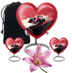 Heart Shape Car Urn Large Urn With 2 Keepsake Urn