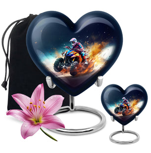 Heart Shape Car Urn Large Urn With 1 Keepsake Urn