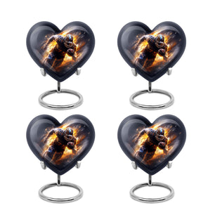 Heart Shape Football Urn Keepsake Urn Pack of 4
