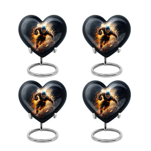 Heart Shape Football Urn Keepsake Urn Pack of 4