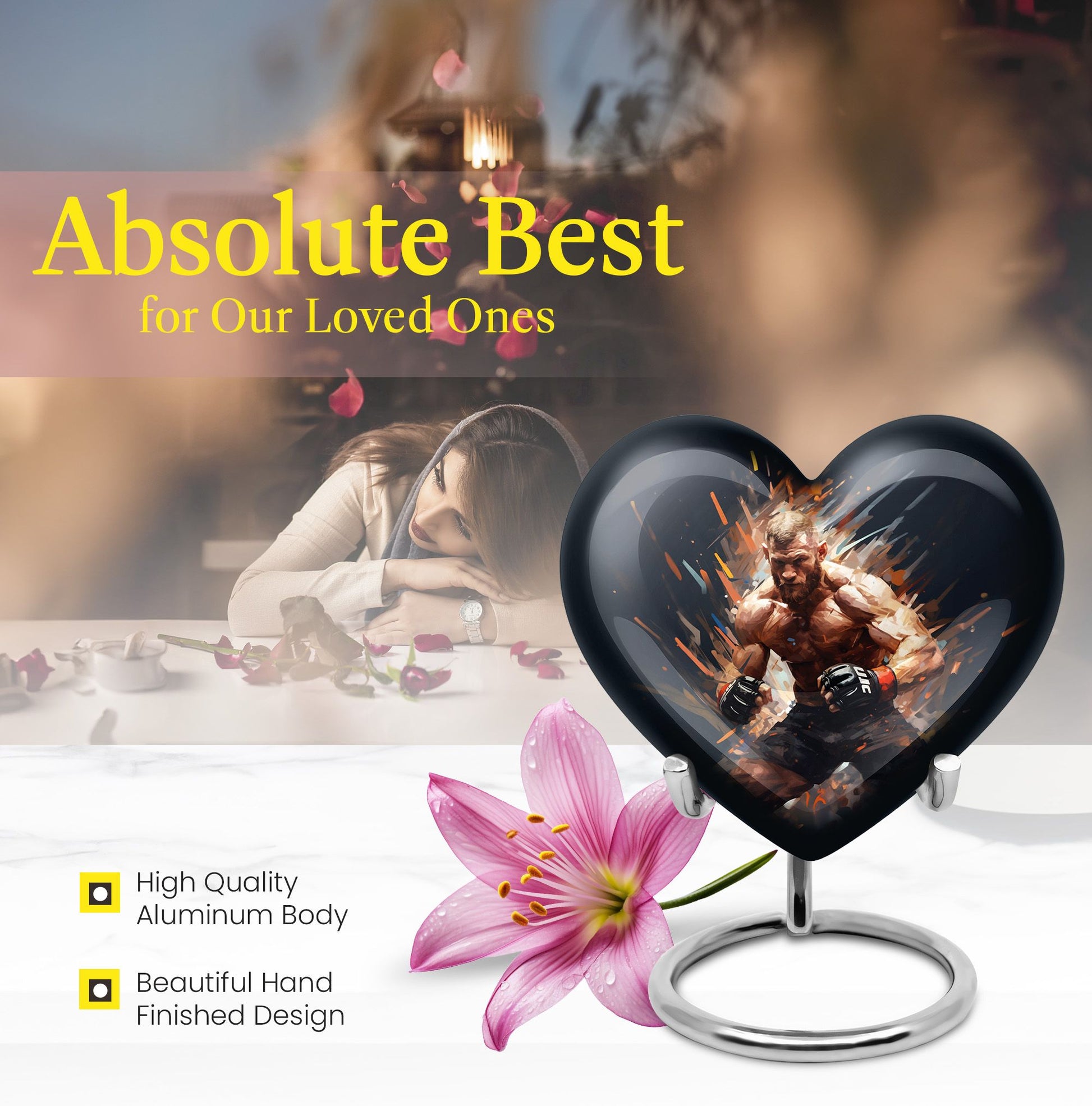 Heart Shape Sport Urn Large Urn With 4 Keepsake Urn