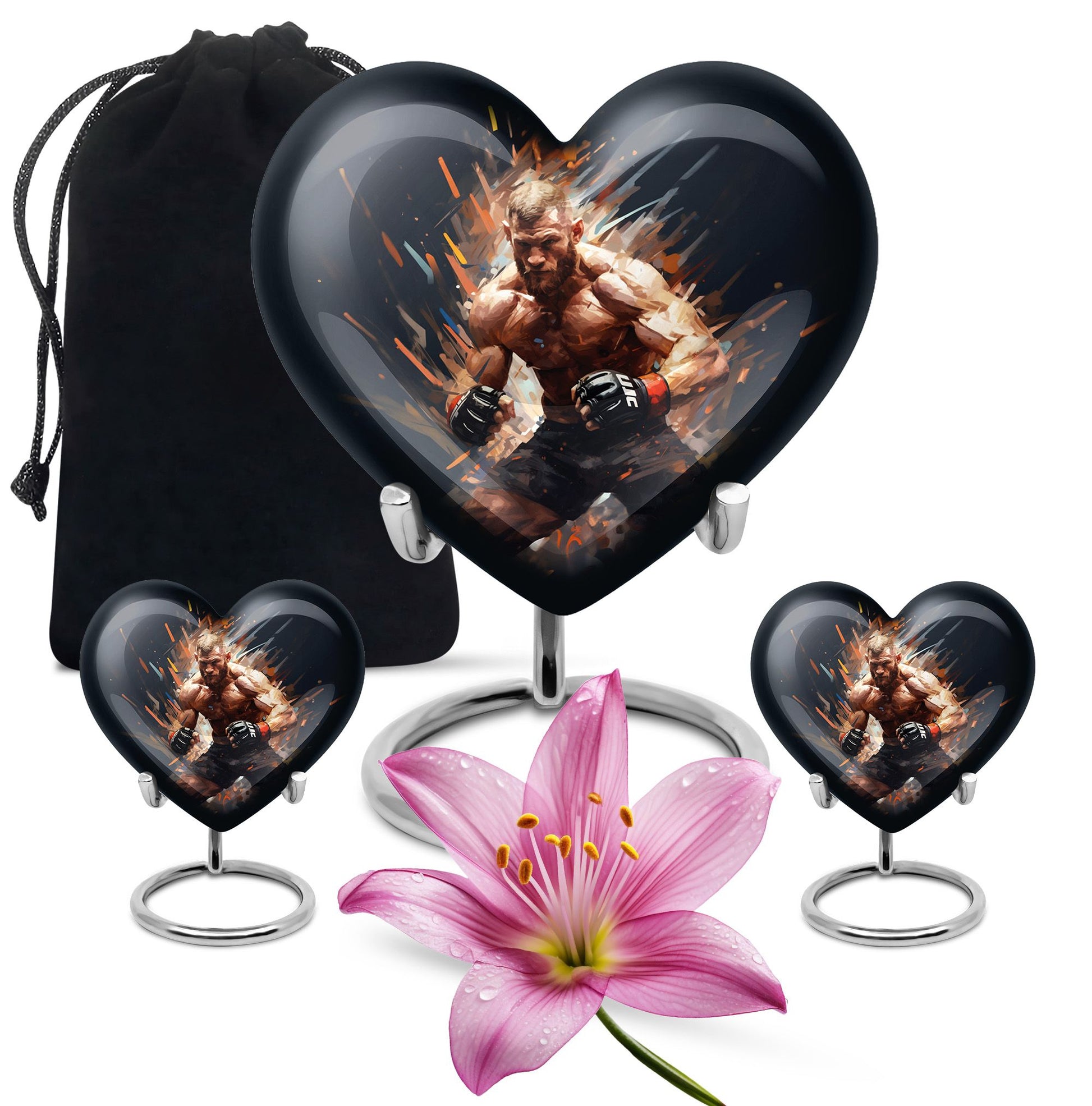Heart Shape Sport Urn Large Urn With 1 Keepsake Urn