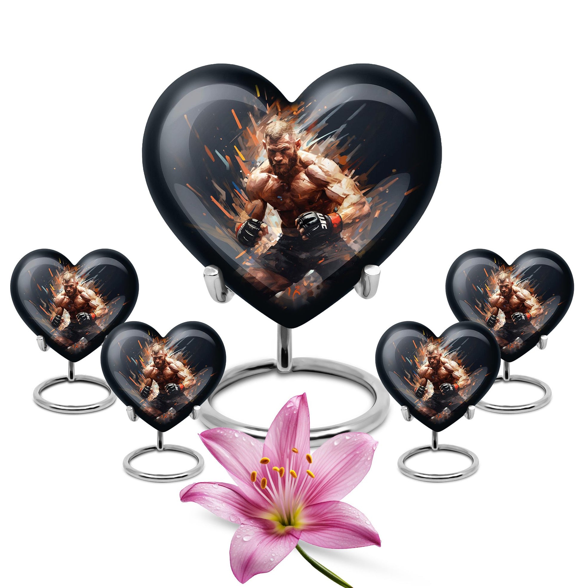 Heart Shape Sport Urn Large Urn With 2 Keepsake Urn