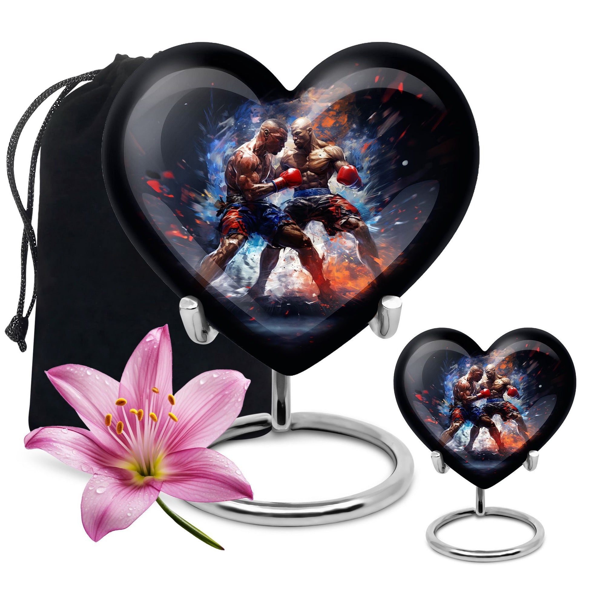 Heart Shape Boxing Urn Large Urn With 1 Keepsake Urn