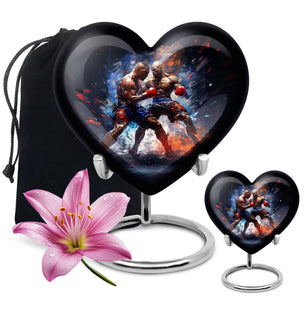 Heart Shape Boxing Urn Large Urn With 1 Keepsake Urn