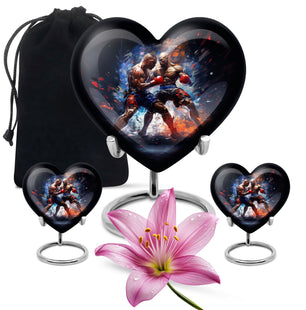 Heart Shape Boxing Urn Large Urn With 2 Keepsake Urn