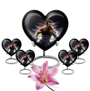 Heart Shape Boxing Urn Large Urn With 4 Keepsake Urn