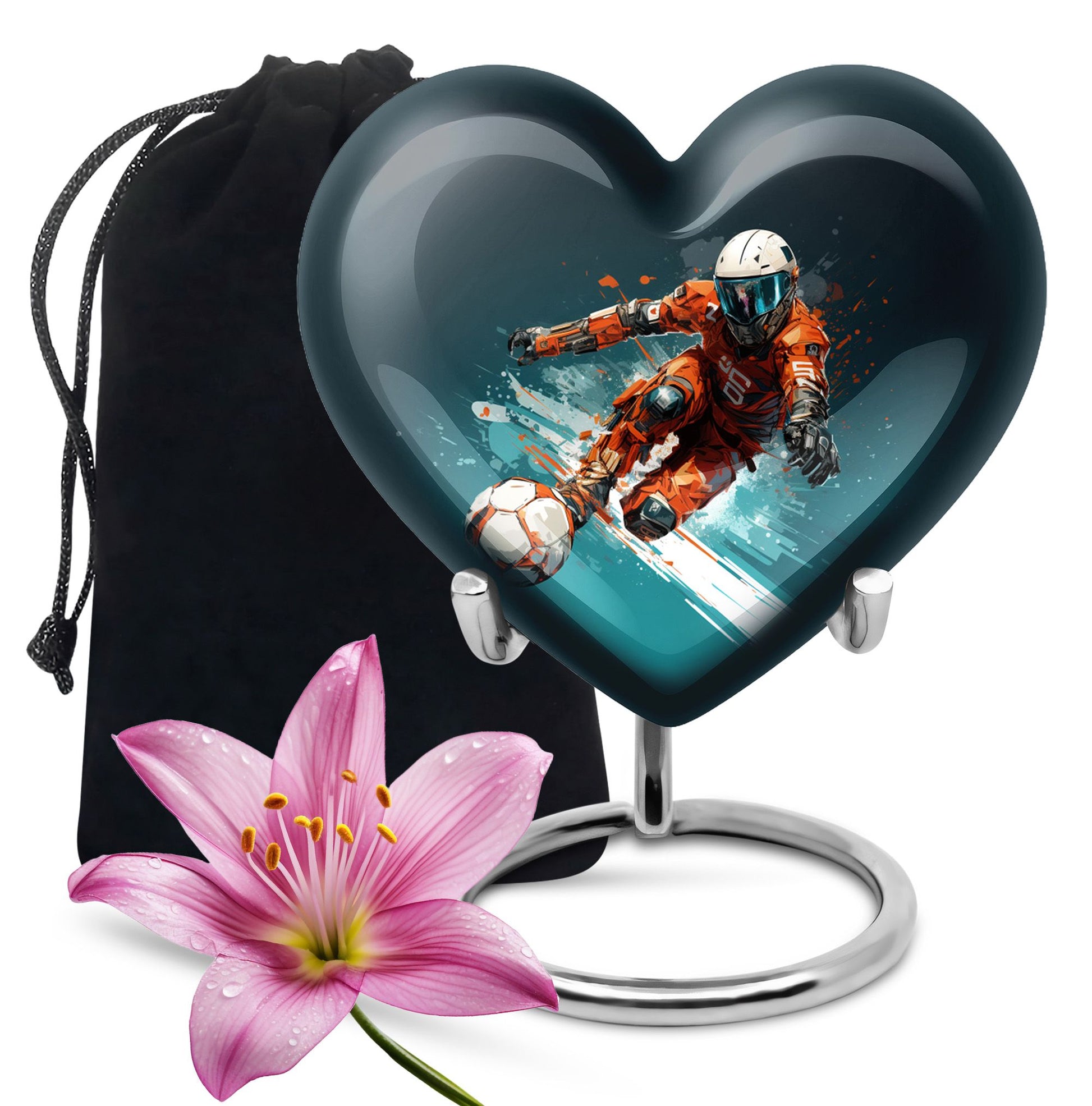 Heart Shape Bike Urn Large 10 Inch