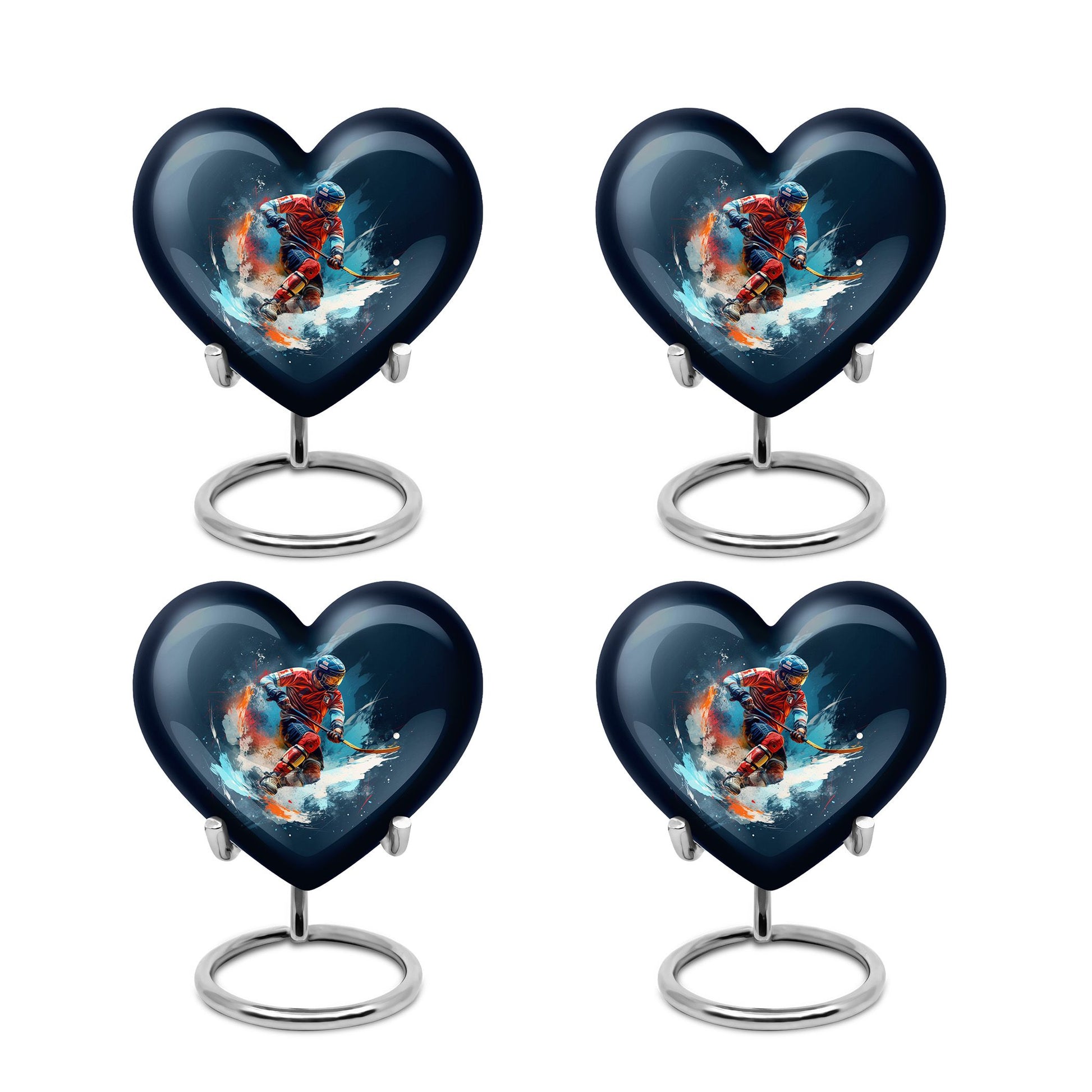 Heart Shape Sport Urn Keepsake Urn Pack of 4