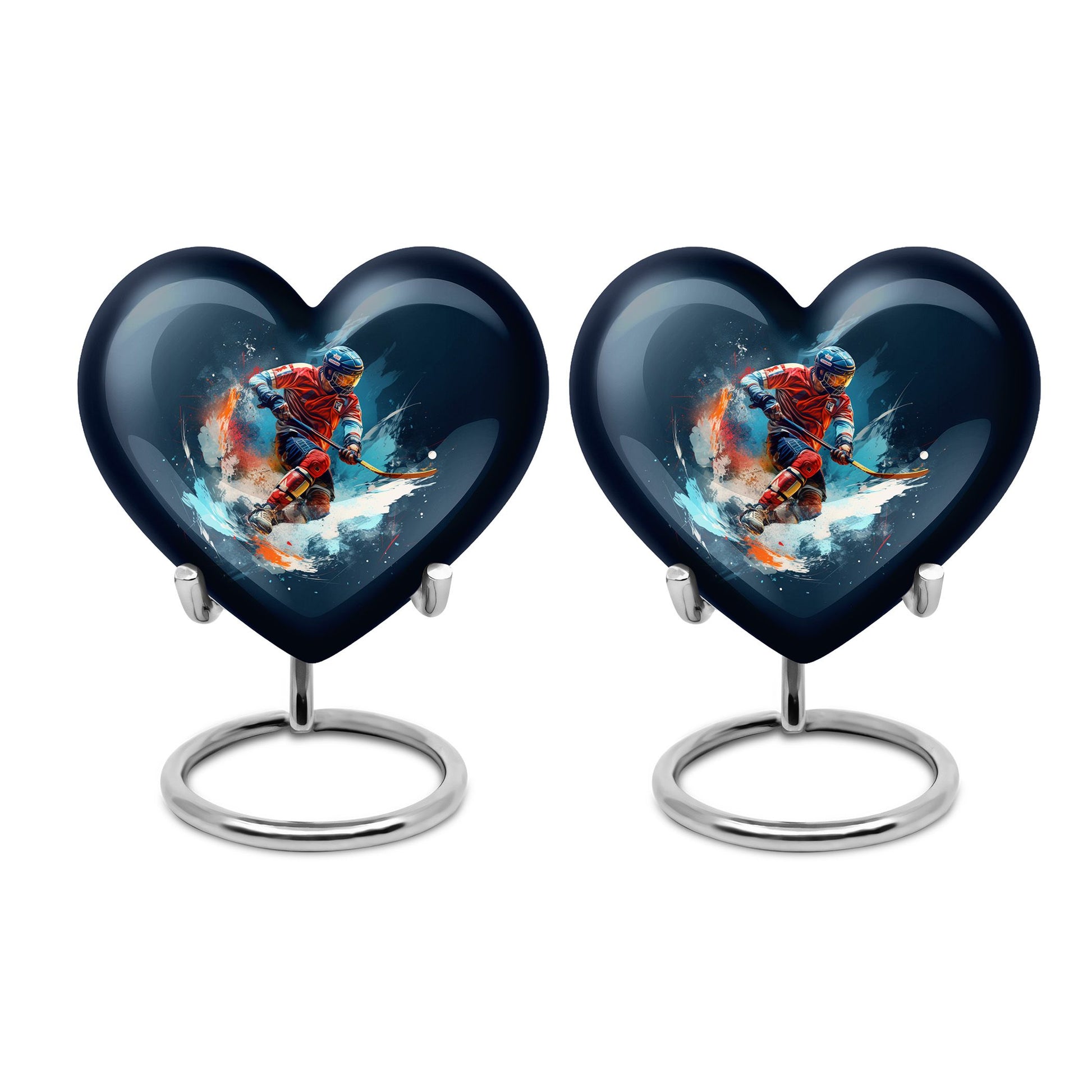 Heart Shape Sport Urn Keepsake Urn Pack of 2