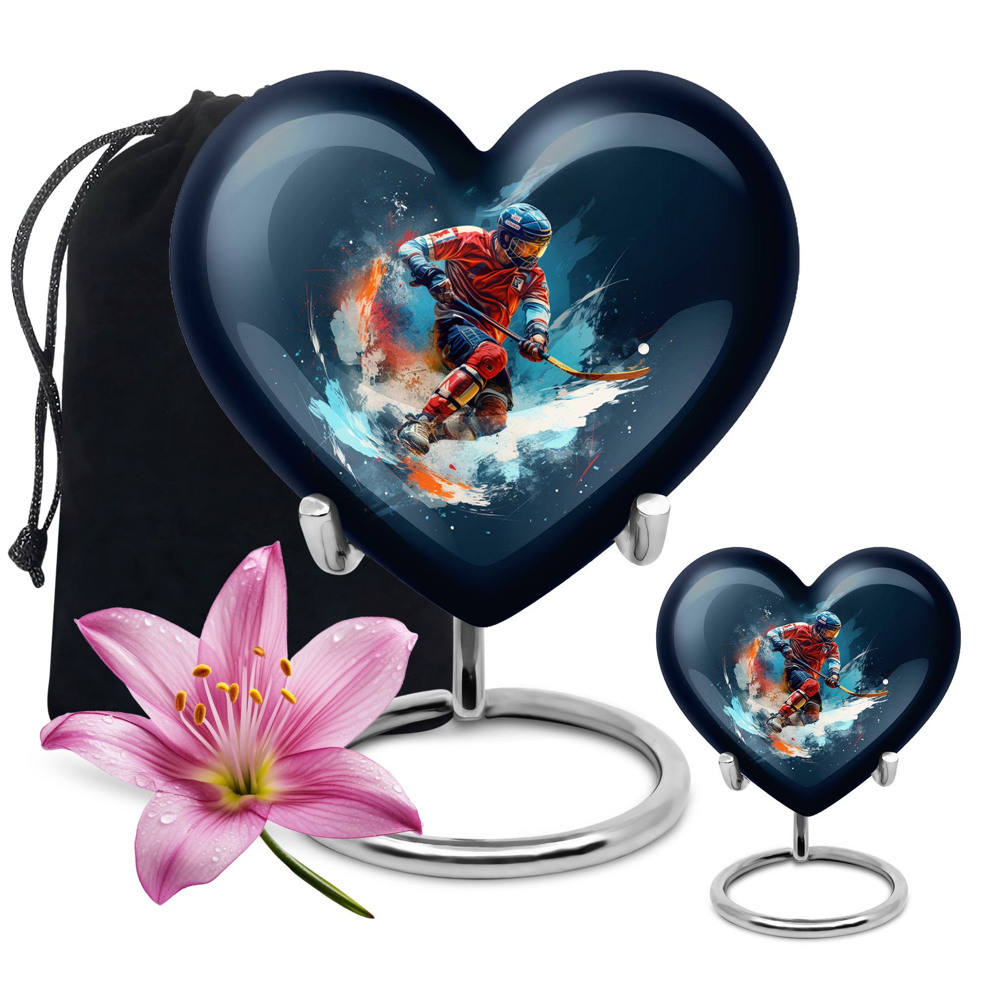 Heart Shape Sport Urn Large Urn With 1 Keepsake Urn