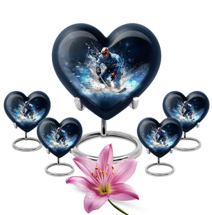Heart Shaped  Large Urn With 4 Keepsake