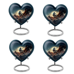 Heart Shape Bike Urn Keepsake Urn Pack of 4