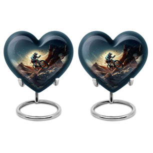 Heart Shape Bike Urn Keepsake Urn Pack of 2