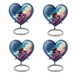 Heart Shape Bike Urn Keepsake Urn Pack of 4