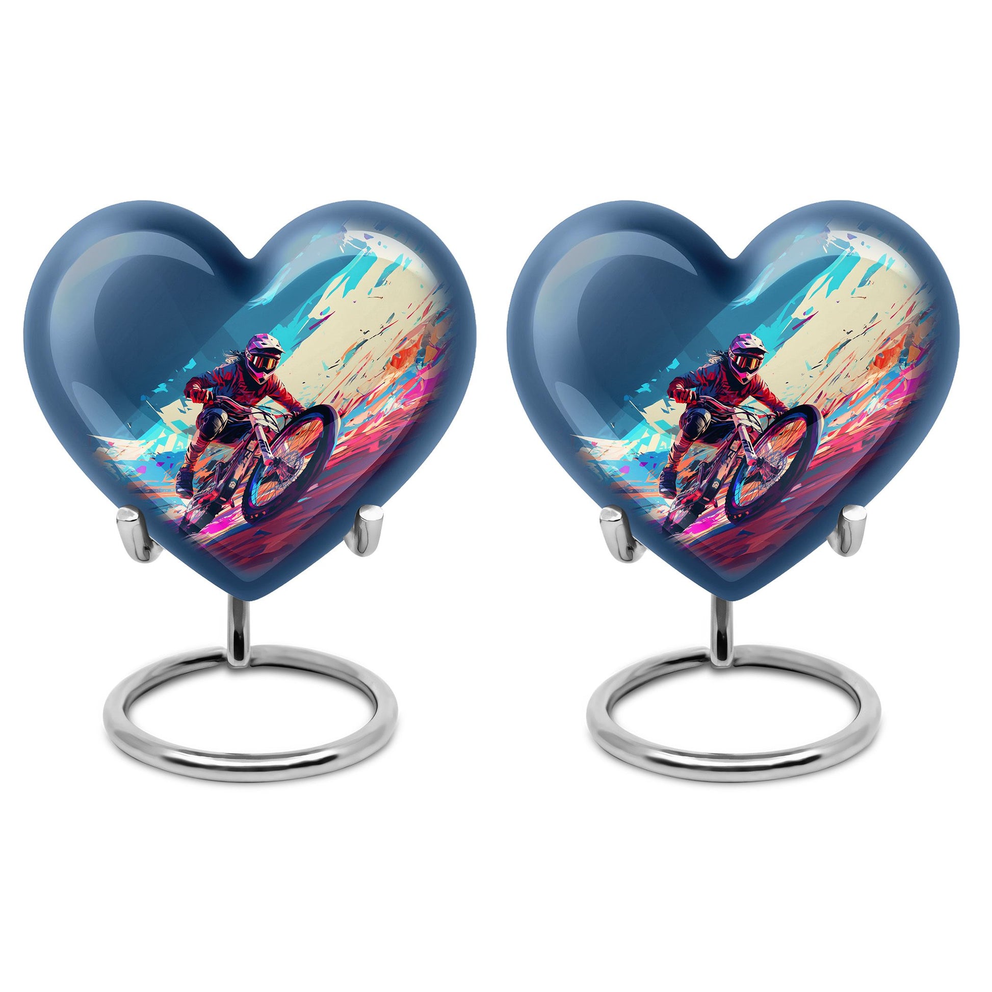 Heart Shape Bike Urn Keepsake Urn Pack of 2