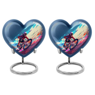 Heart Shape Bike Urn Keepsake Urn Pack of 2