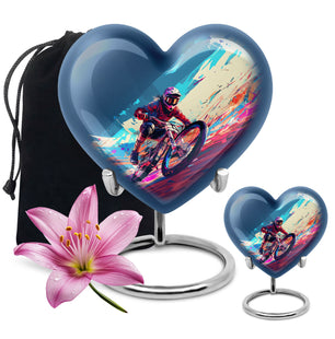 Heart Shape Bike Urn Large Urn With 1 Keepsake Urn
