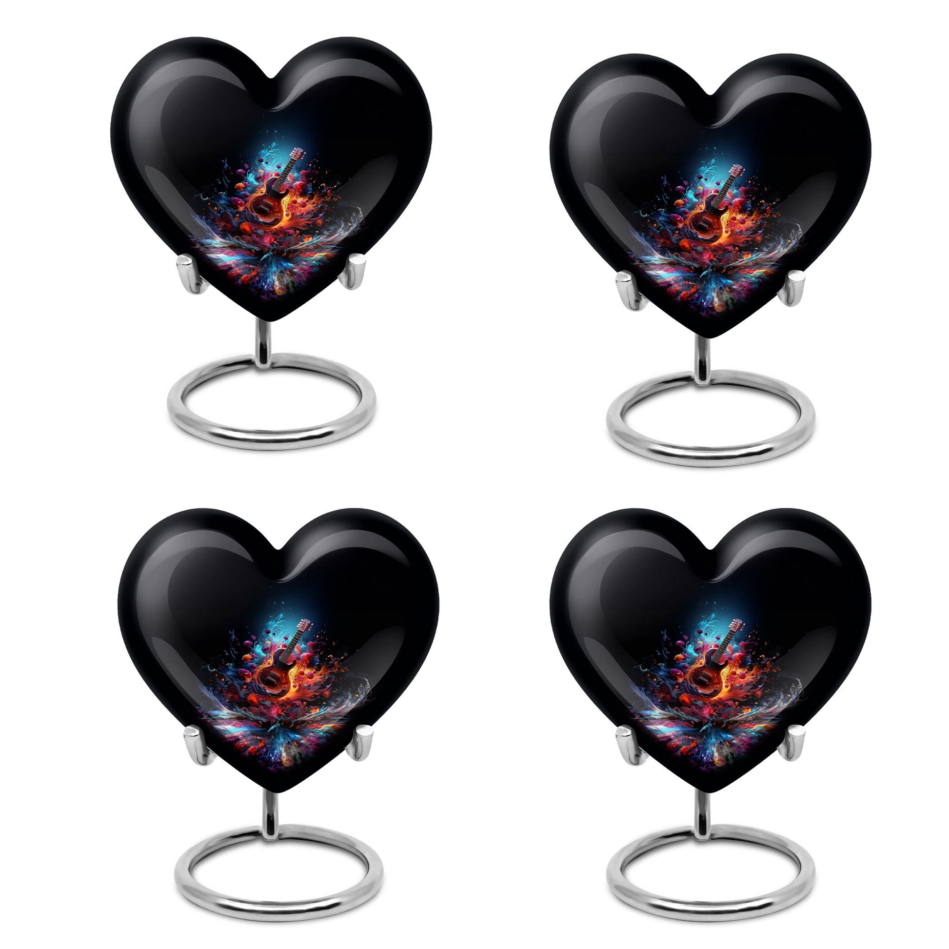 Heart Shape Music Urn Keepsake Urn Pack of 4