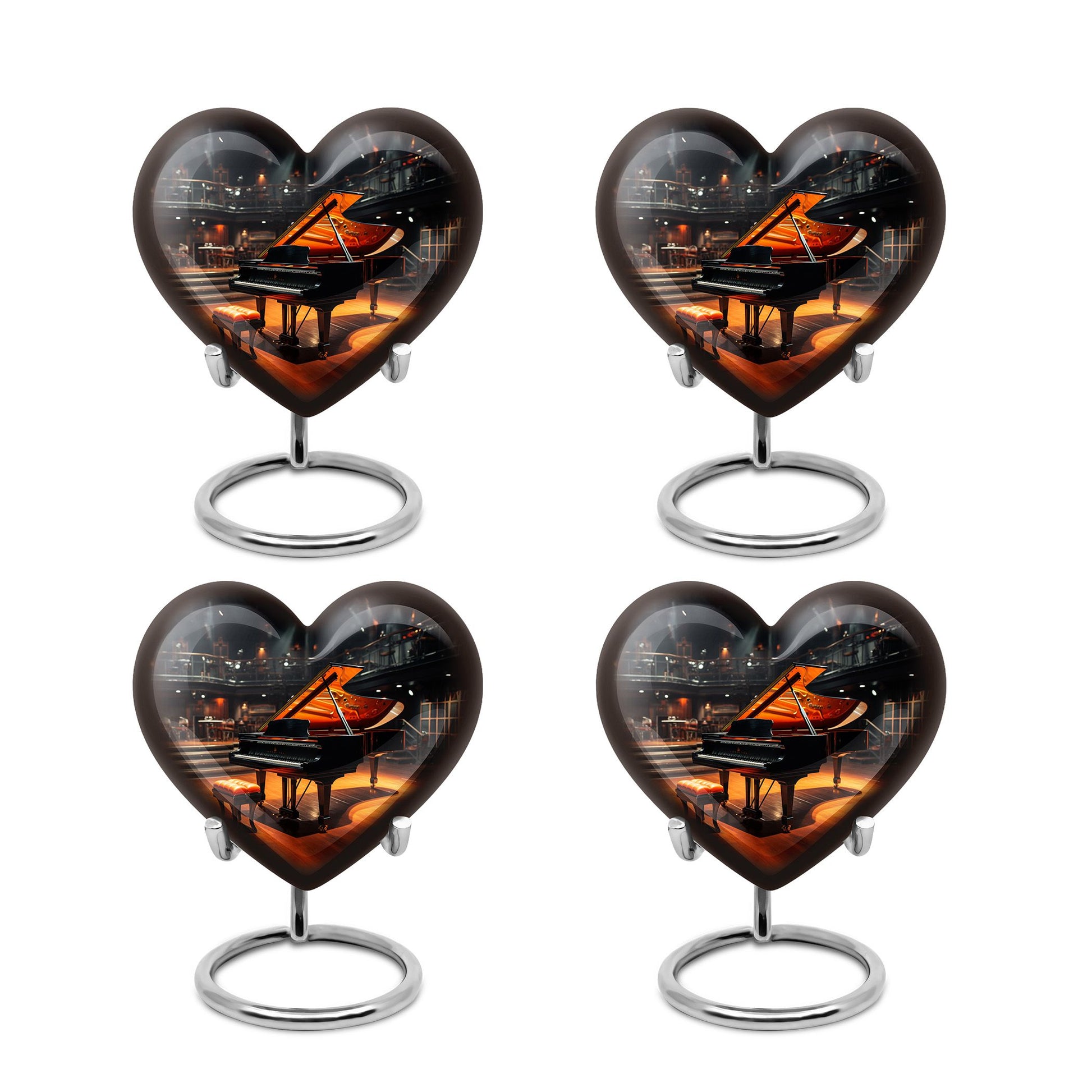 Heart Shape Music Urn Keepsake Urn Pack of 4