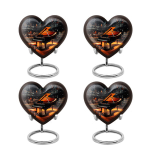 Heart Shape Music Urn Keepsake Urn Pack of 4
