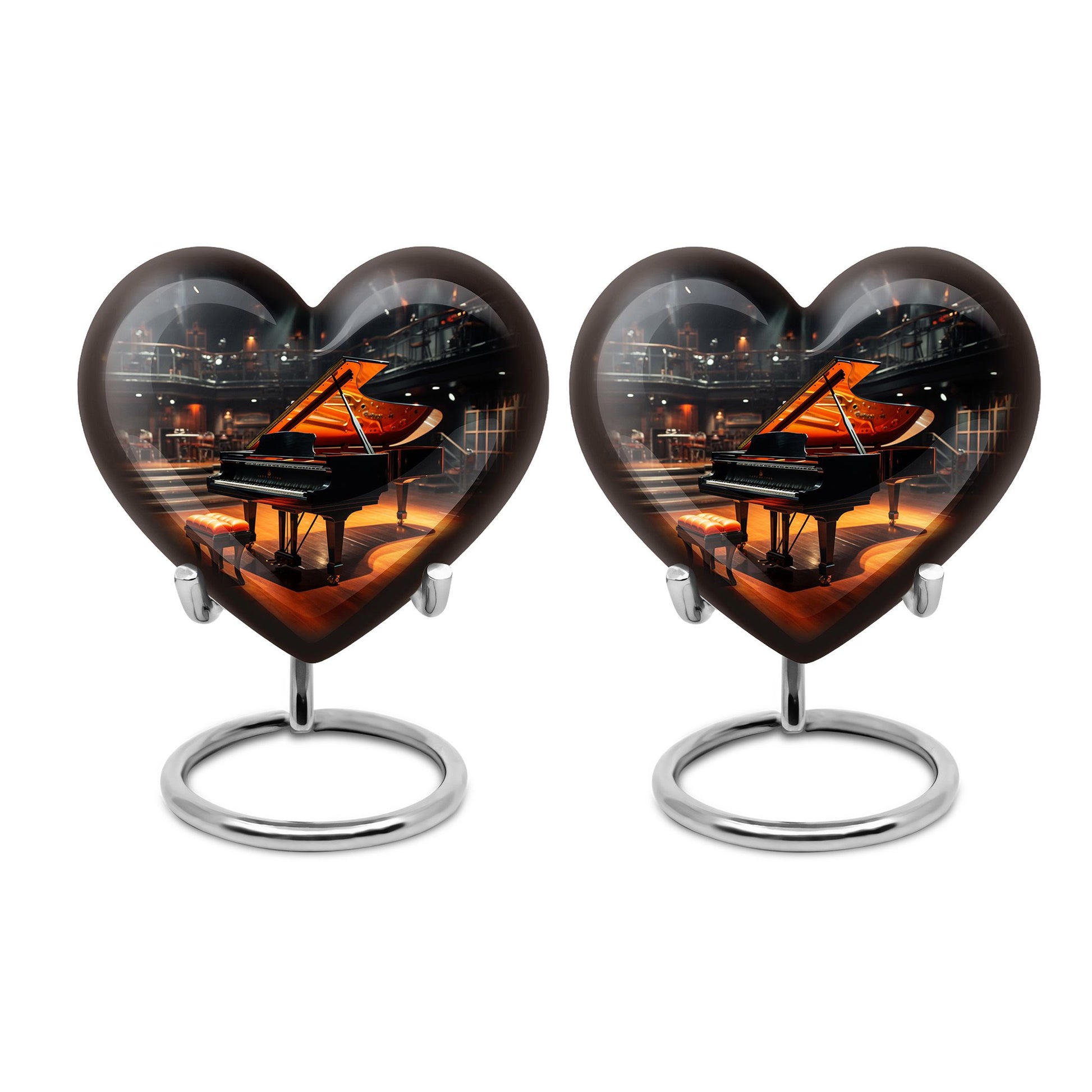 Heart Shape Music Urn Keepsake Urn Pack of 2