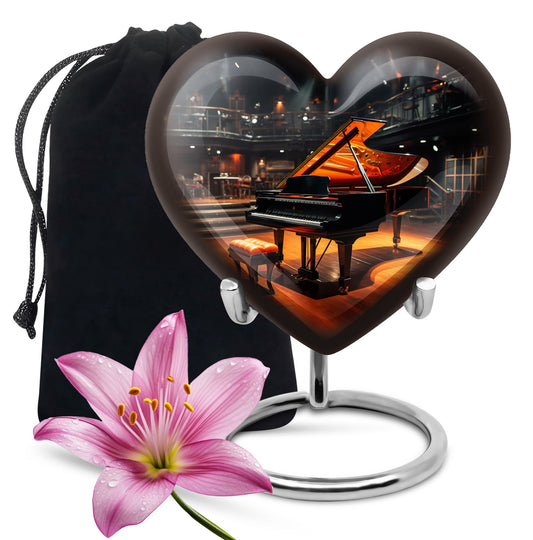 Heart Shape Music Urn Large 10 Inch