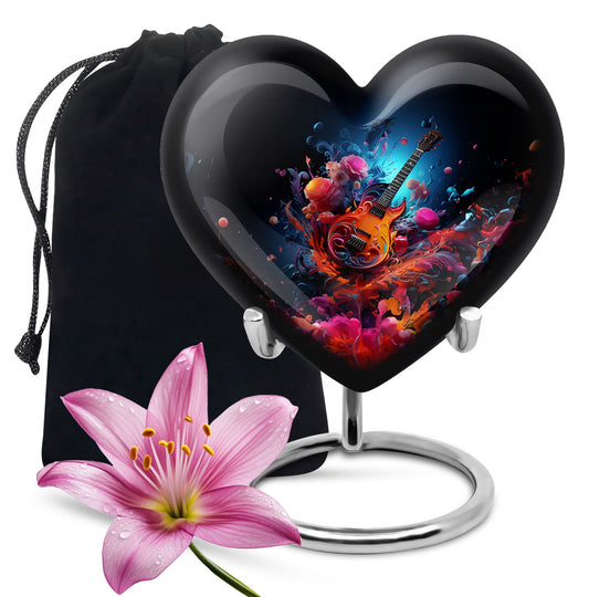 Heart Shape Music Urn Large 10 Inch