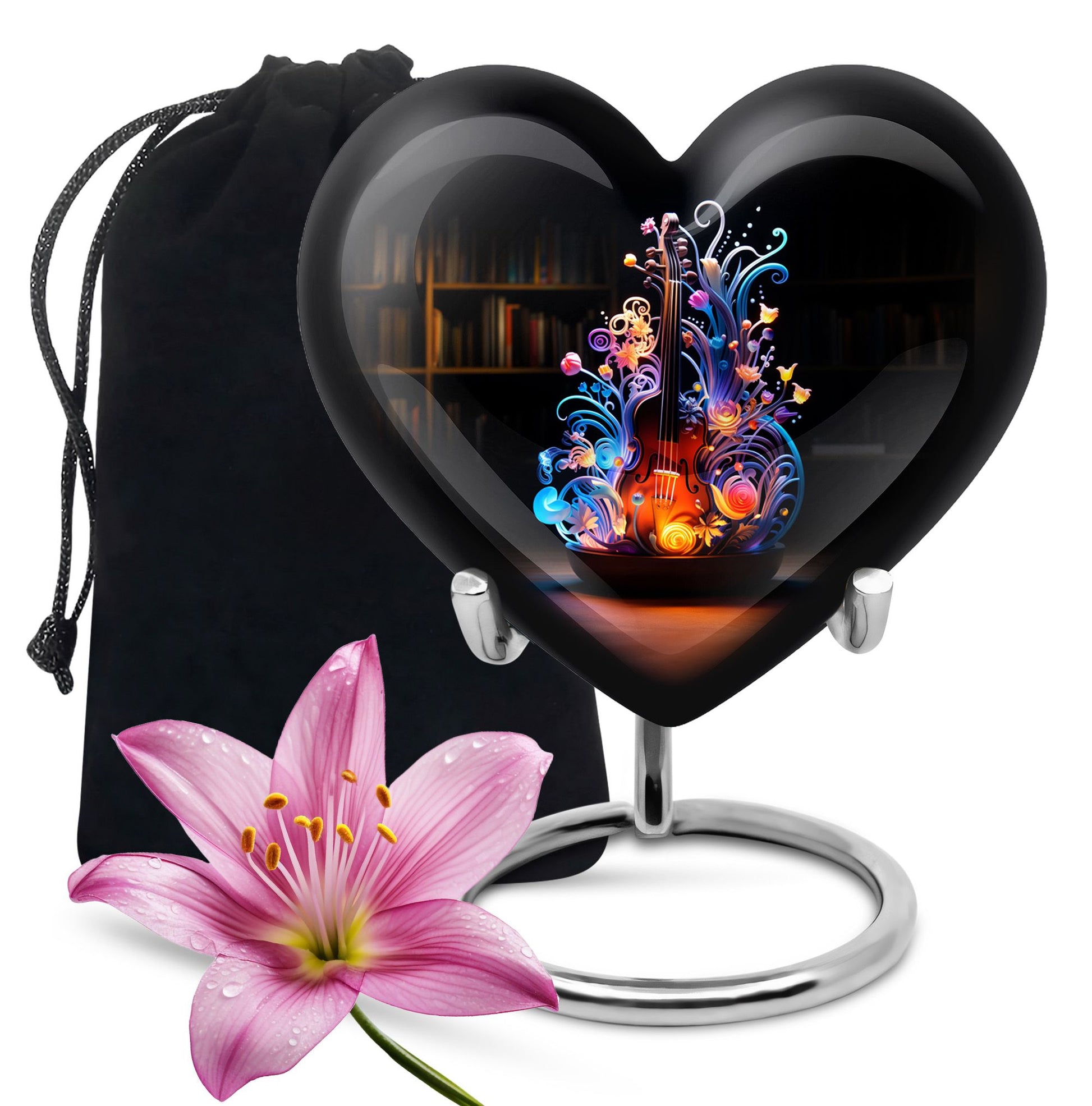 Heart Shape Music Urn Large 10 Inch