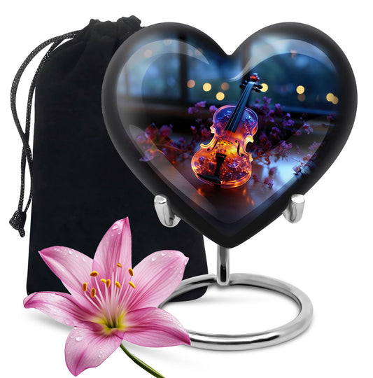 Heart Shape Music Urn Large 10 Inch