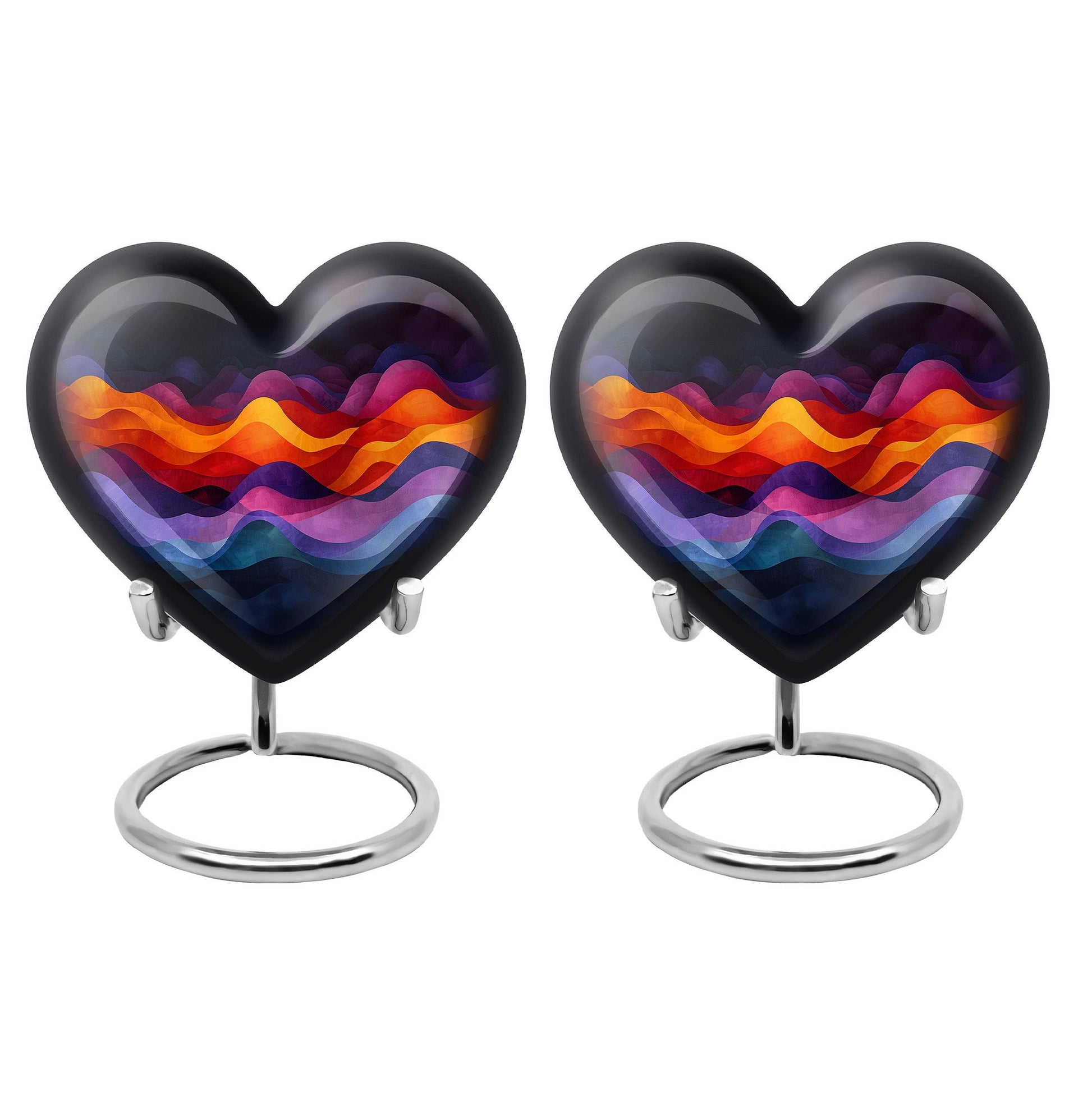 Heart Shape Abstract Urn Keepsake Urn Pack of 2