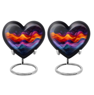 Heart Shape Abstract Urn Keepsake Urn Pack of 2