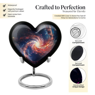 Heart Shape Abstract Urn Keepsake 3 Inch