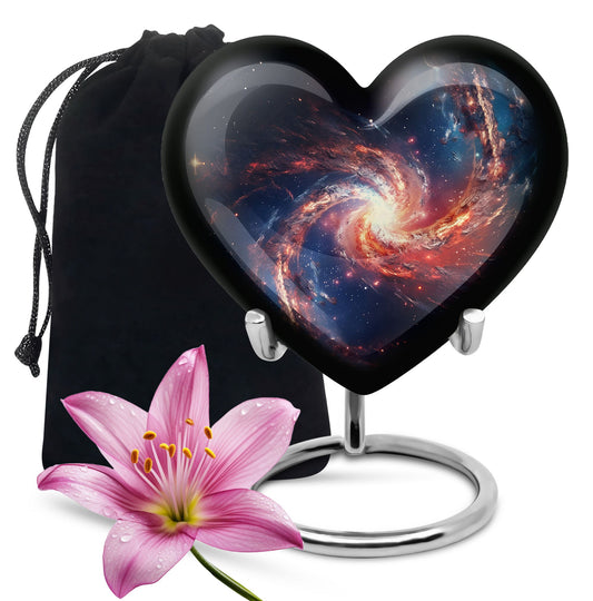 Heart Shape Abstract Urn Large 10 Inch
