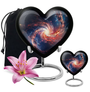 Heart Shape Abstract Urn Large Urn With 1 Keepsake Urn