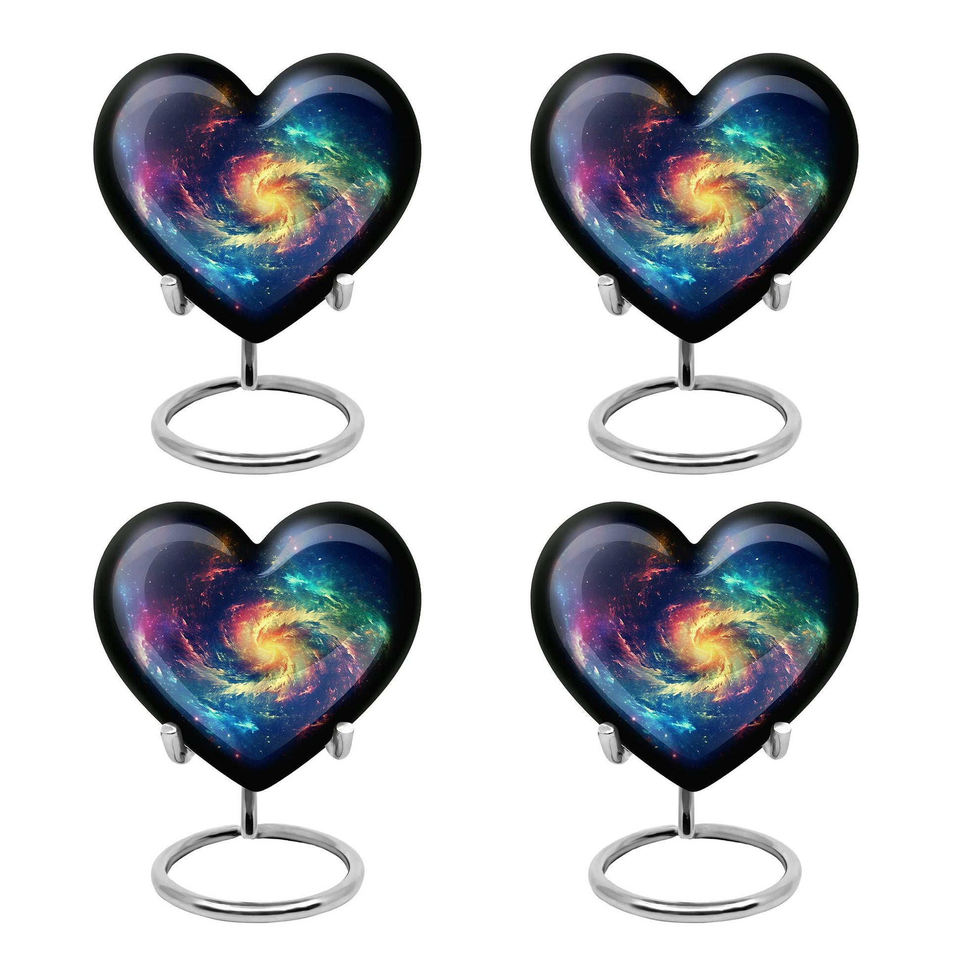 The Cosmic Dance - Galaxy Urn Large Teardrop, Heart Urn For Ashes