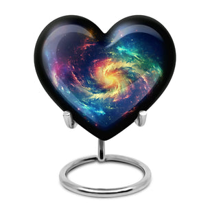 The Cosmic Dance - Galaxy Urn Large Teardrop, Heart Urn For Ashes