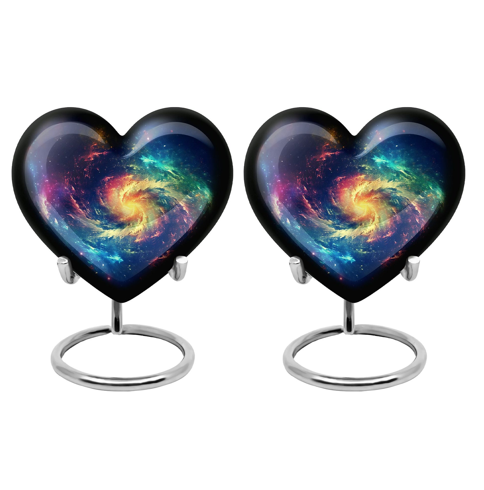 The Cosmic Dance - Galaxy Urn Large Teardrop, Heart Urn For Ashes