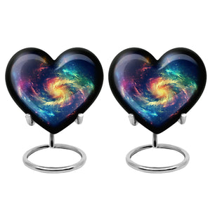 The Cosmic Dance - Galaxy Urn Large Teardrop, Heart Urn For Ashes