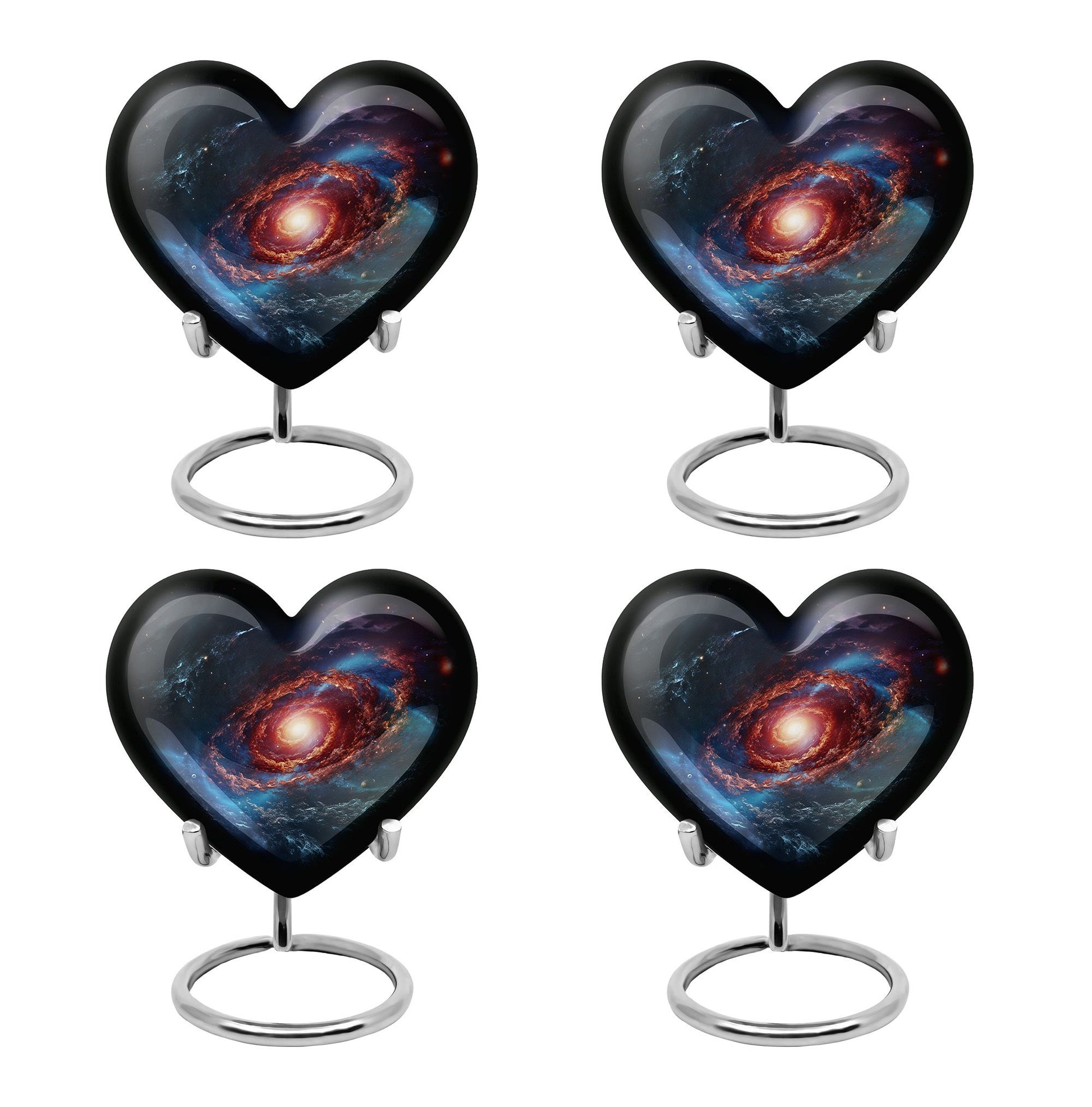 Stars In The Galactic Nexus - Galaxy Urn Teardrop, Heart Cremation Urn