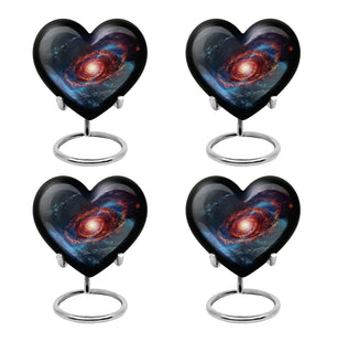 Stars In The Galactic Nexus - Galaxy Urn Teardrop, Heart Cremation Urn