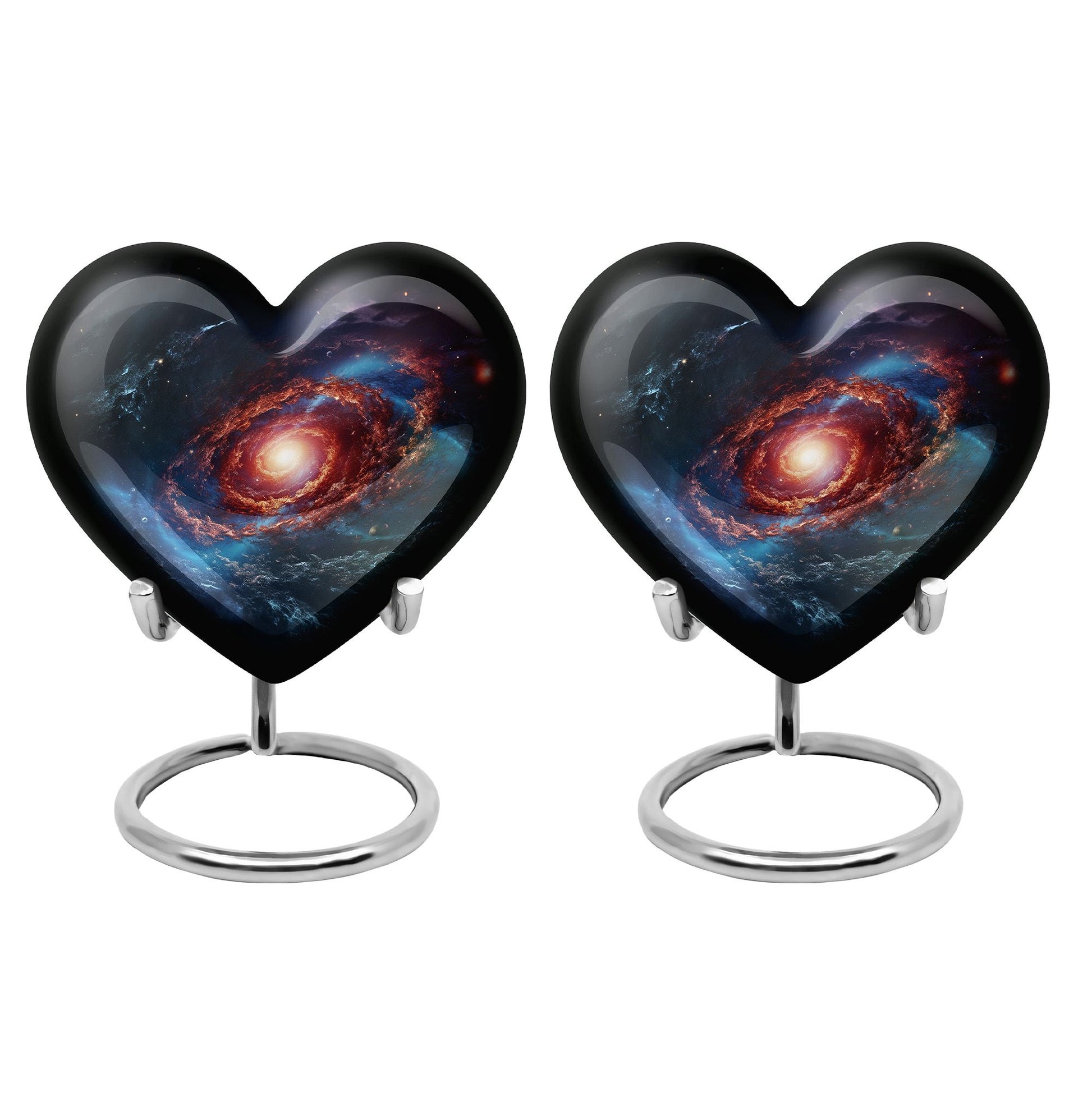 Stars In The Galactic Nexus - Galaxy Urn Teardrop, Heart Cremation Urn