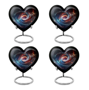 The Cosmic Dance Of Galaxies - Galaxy Urn Teardrop, Heart Shape Urn