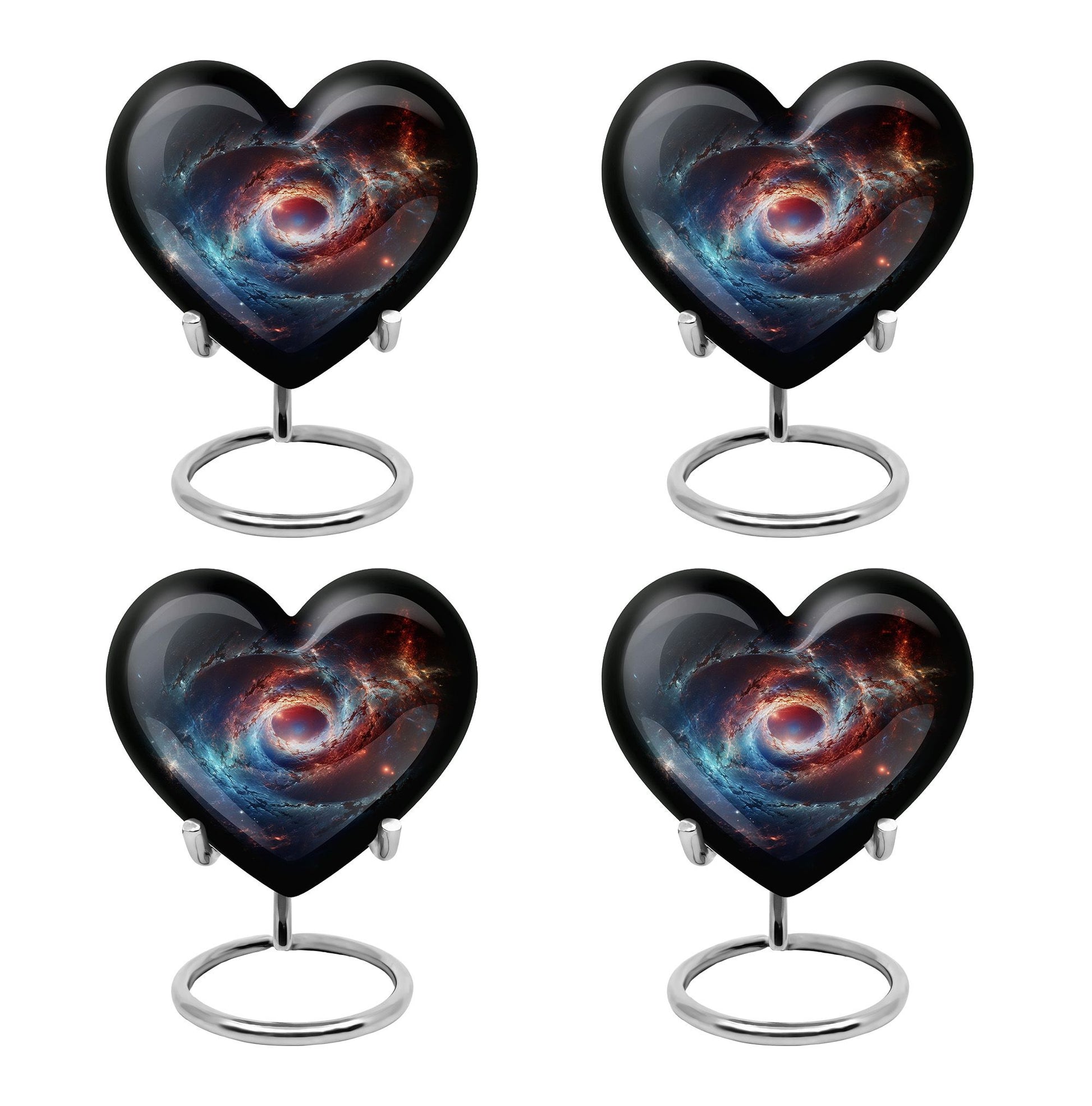 The Cosmic Dance Of Galaxies - Galaxy Urn Teardrop, Heart Shape Urn