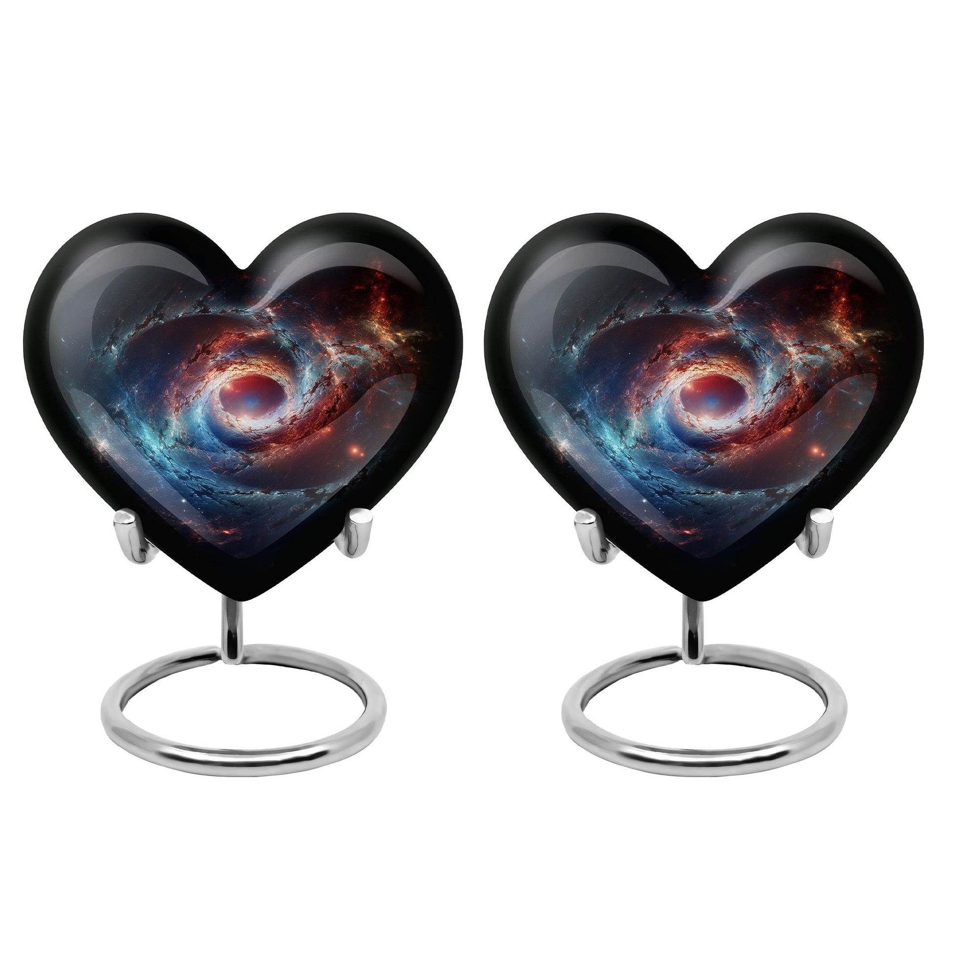 The Cosmic Dance Of Galaxies - Galaxy Urn Teardrop, Heart Shape Urn