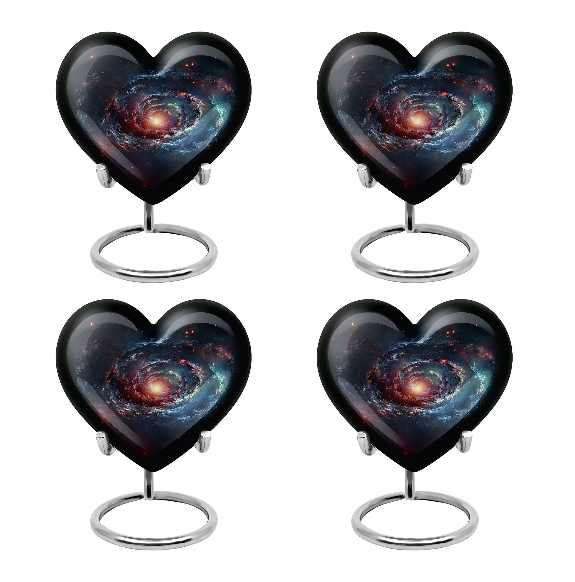 Spin Of Starry Skies - Galaxy Urn Large Teardrop, Heart Urn For Ashes