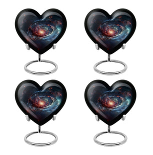Spin Of Starry Skies - Galaxy Urn Large Teardrop, Heart Urn For Ashes