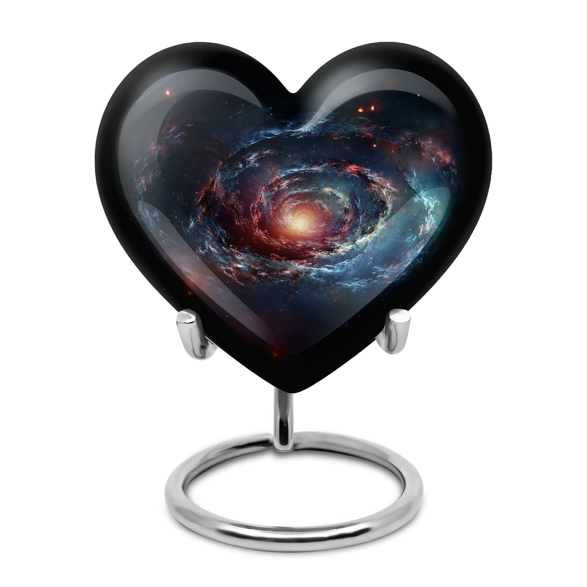 Spin Of Starry Skies - Galaxy Urn Large Teardrop, Heart Urn For Ashes