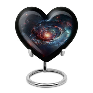 Spin Of Starry Skies - Galaxy Urn Large Teardrop, Heart Urn For Ashes