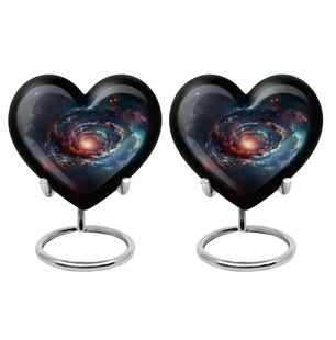 Spin Of Starry Skies - Galaxy Urn Large Teardrop, Heart Urn For Ashes